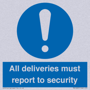 All deliveries must report to security